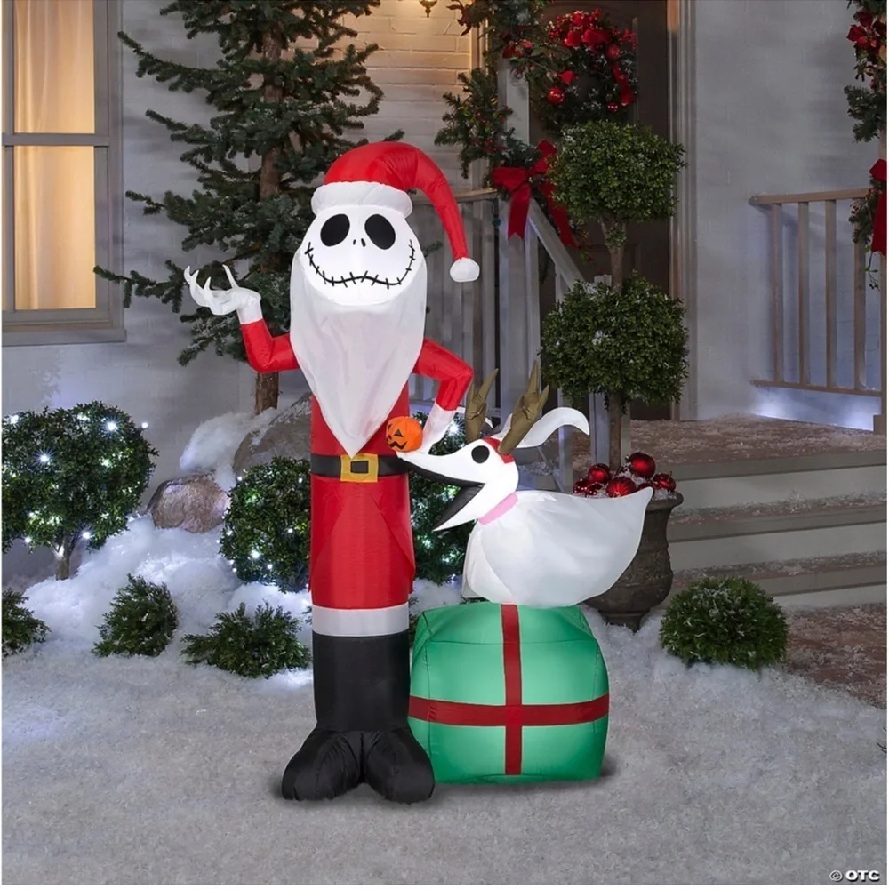 NEW 5 Ft. Airblown Inflatable The Nightmare Before Christmas Jack & Zero